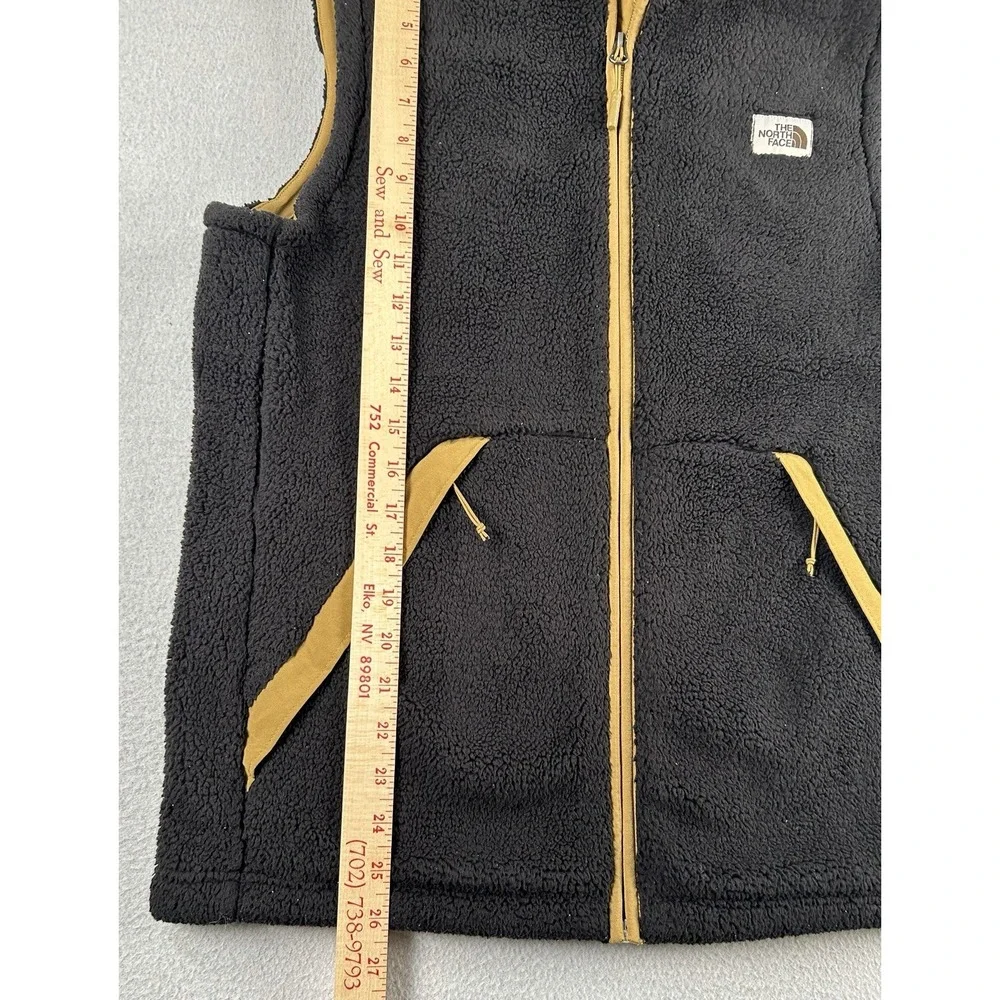 The North Face Sherpa Campshire Vest Men's MEDIUM Navy/Tan Full Zip